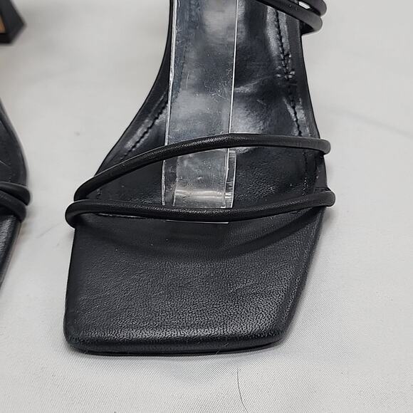 š„MARC FISHERš„PADDED CALINDA BLACK ANKLE STRAP HEELED SANDALS WOMENS 5 NWOB - Picture 3 of 16